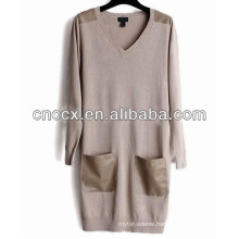 13STC5407 100%cotton women long sweater design